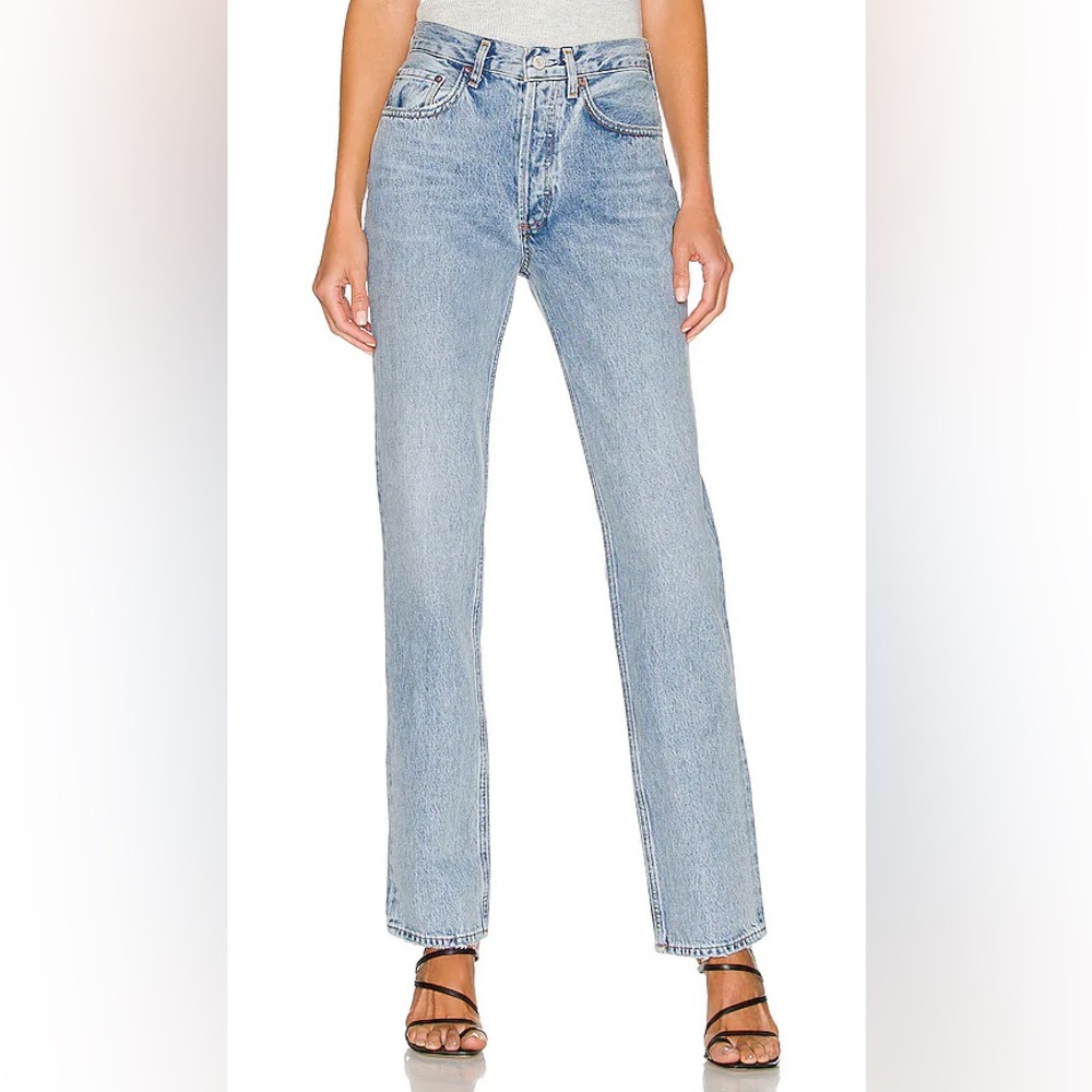 Agolde Light Blue Straight Leg Jeans